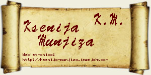 Ksenija Munjiza vizit kartica